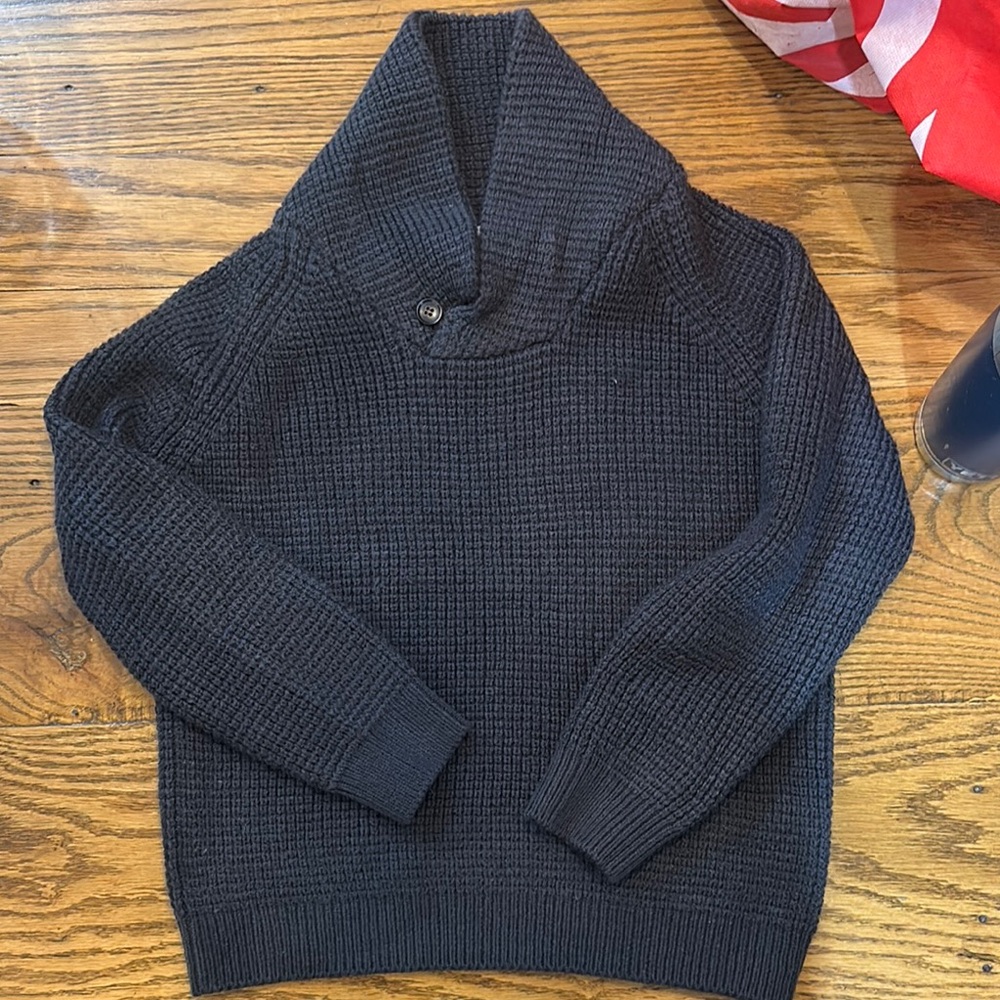 Boys Blue Shawl Collar Sweater Zara